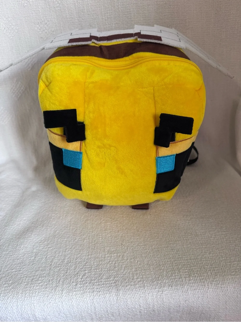 Minecraft Boys Bee Plush Backpack, 12.5